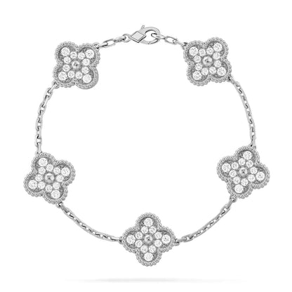[⭐Reverie Jewels] CLOVER 5 MOTIF FULL DIAMOND BRACELET COLLECTION