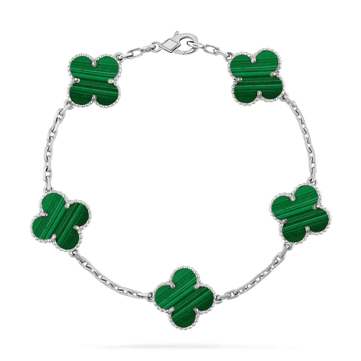 [⭐Reverie Jewels] CLOVER 5 MOTIF MALACHITE BRACELET COLLECTION
