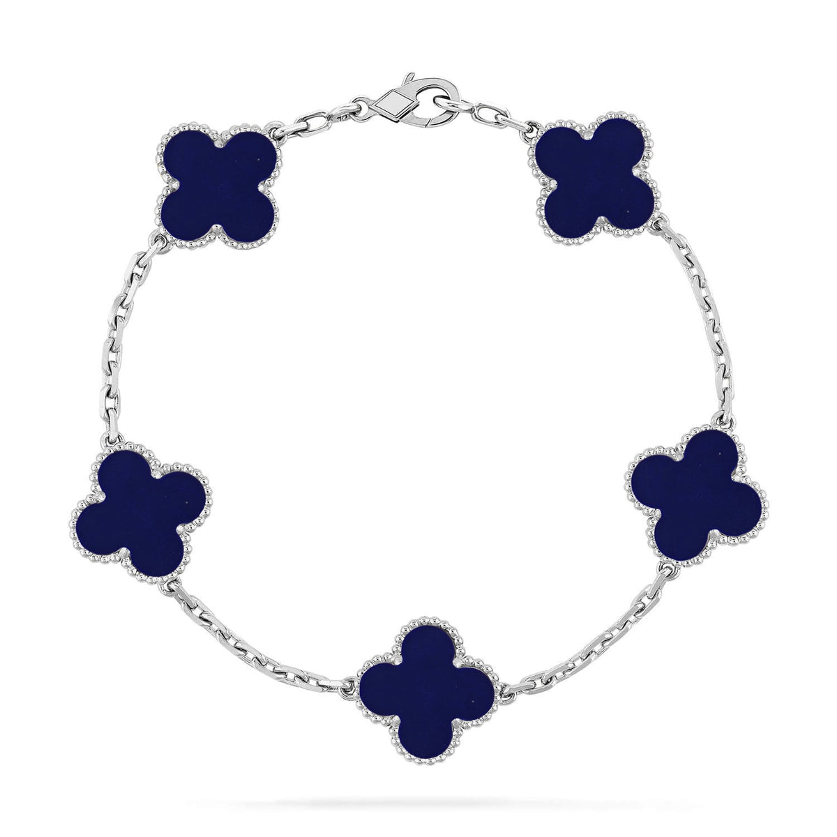 [⭐Reverie Jewels]CLOVER 5 MOTIF LAPIS LAZULI BRACELET COLLECTION