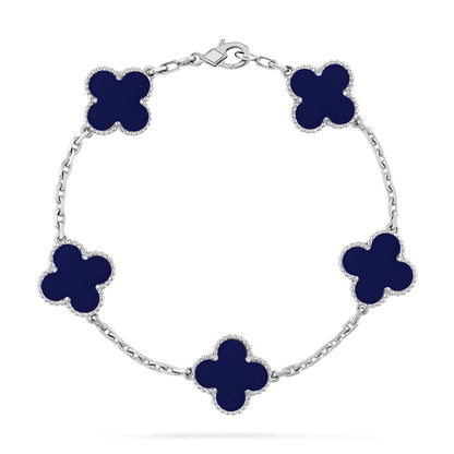 [⭐Reverie Jewels]CLOVER 5 MOTIF LAPIS LAZULI BRACELET COLLECTION