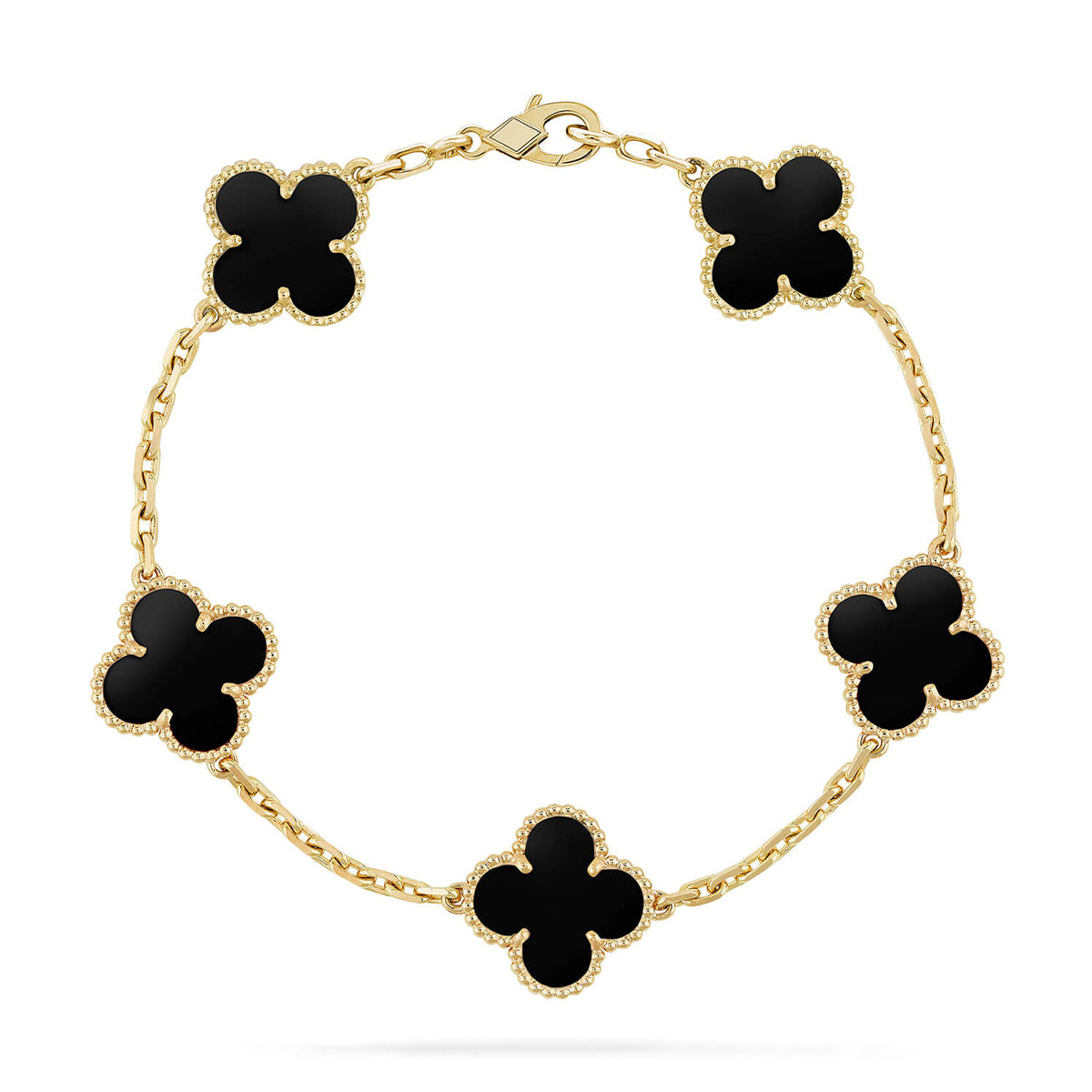 [⭐Reverie Jewels] CLOVER 5 MOTIF ONYXS BRACELET COLLECTION