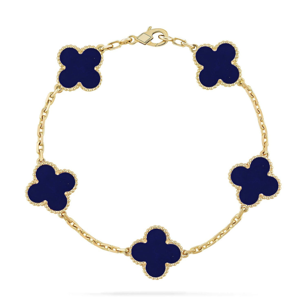 [⭐Reverie Jewels]CLOVER 5 MOTIF LAPIS LAZULI BRACELET COLLECTION
