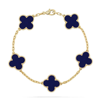 [⭐Reverie Jewels]CLOVER 5 MOTIF LAPIS LAZULI BRACELET COLLECTION