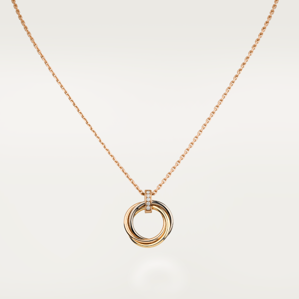 [⭐Reverie Jewels]TRINITY NECKLACE GOLD  DIAMONDS