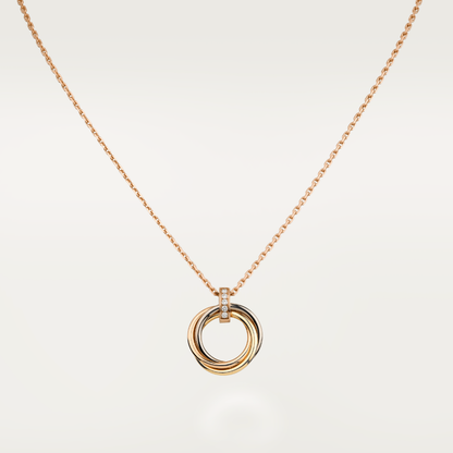 [⭐Reverie Jewels]TRINITY NECKLACE GOLD  DIAMONDS