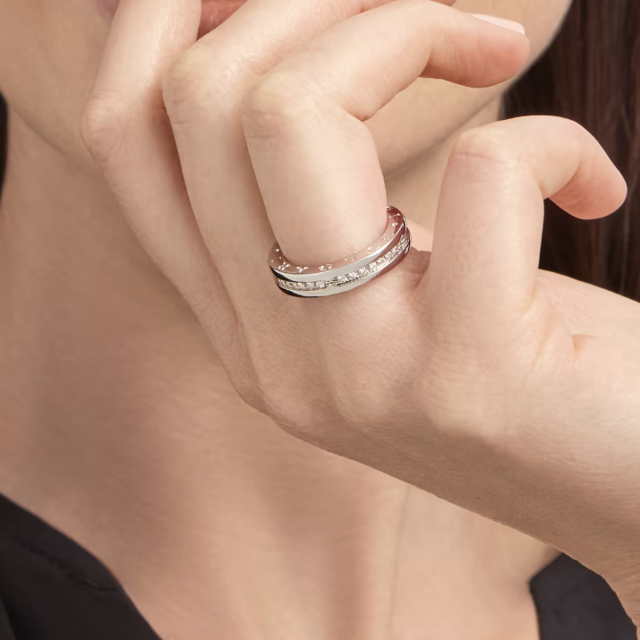 [⭐Reverie Jewels]ZERO 1 ONE-BAND PAVED DIAMONDS ON THE SPIRAL RING