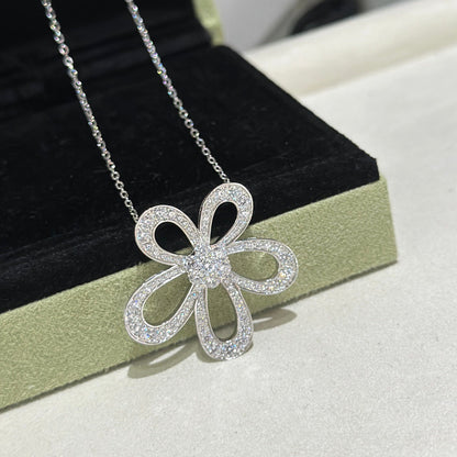 [⭐Reverie Jewels]FLOWERLACE NECKLACE FULL DIAMONDS