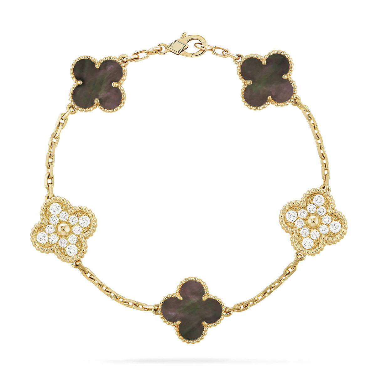 [⭐Reverie Jewels] CLOVER 5 MOTIF GRAY MOP BRACELET COLLECTION