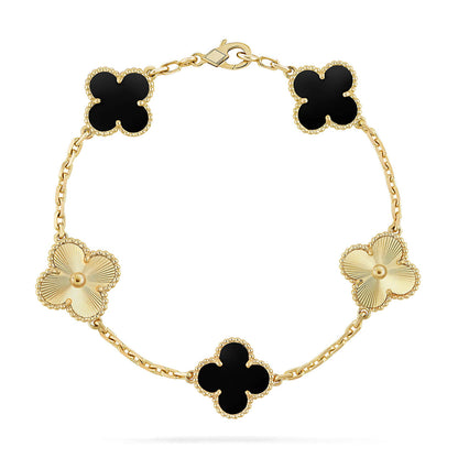[⭐Reverie Jewels] CLOVER 5 MOTIF ONYXS BRACELET COLLECTION