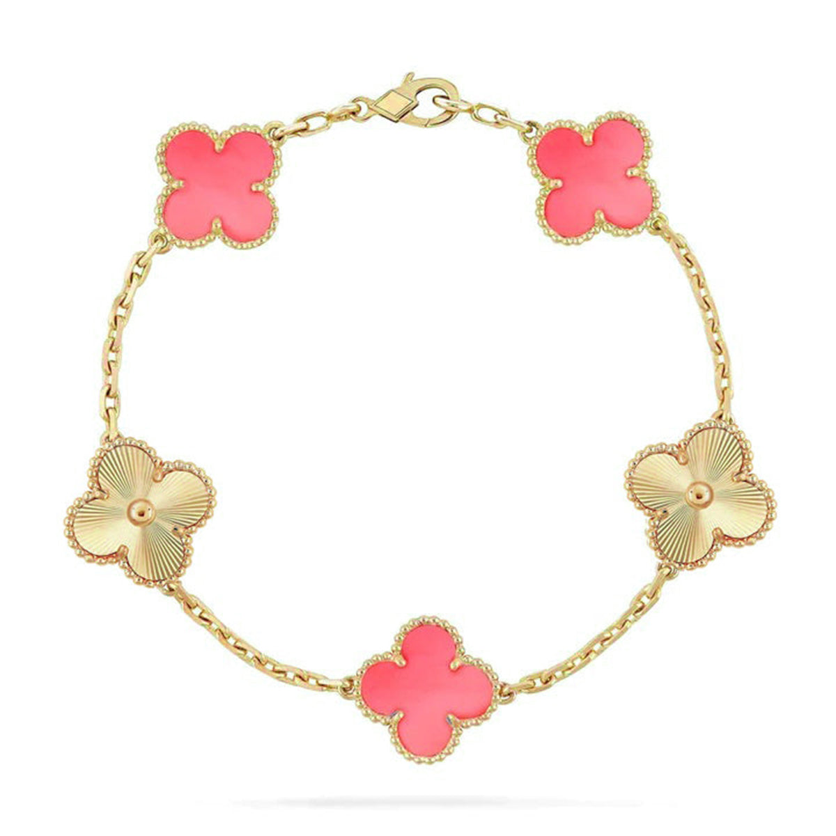 [⭐Reverie Jewels] CLOVER 5 MOTIFS  PINK MOP BRACELET COLLECTION