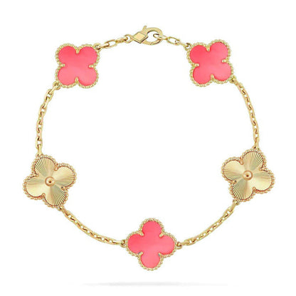 [⭐Reverie Jewels] CLOVER 5 MOTIFS  PINK MOP BRACELET COLLECTION