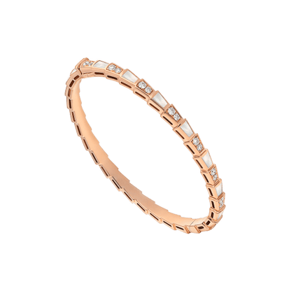 [⭐Reverie Jewels]SERPENTI BRACELET PINK GOLD MOP DIAMOND