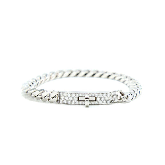 [⭐Reverie Jewels]KELLY CHAIN SILVER DIAMOND BRACELET
