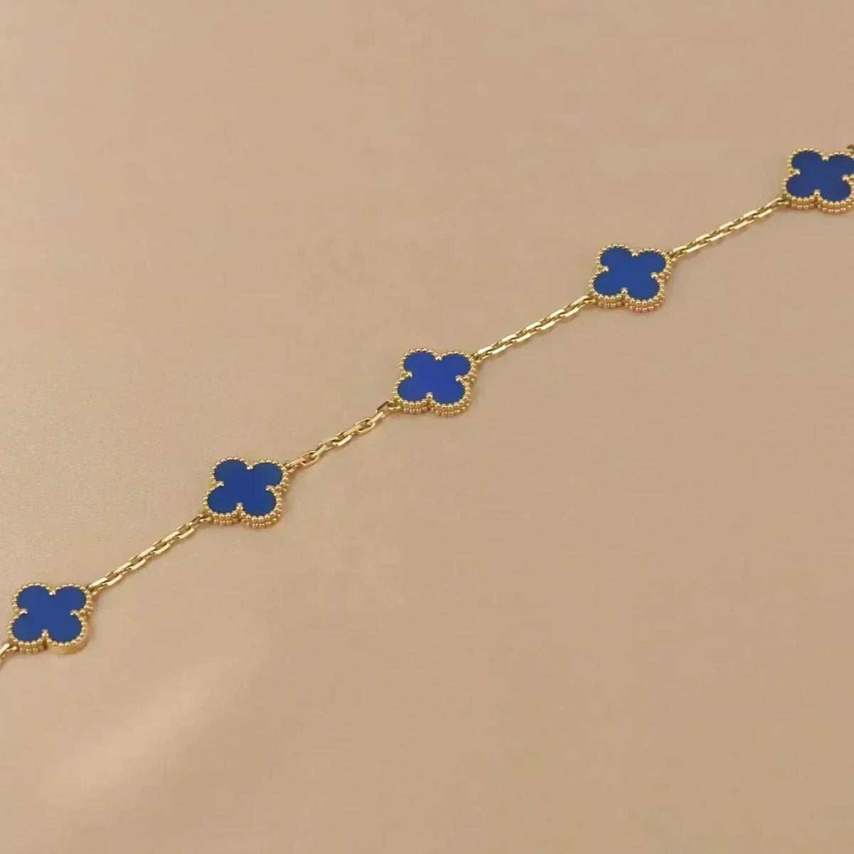 [⭐Reverie Jewels] CLOVER 5 MOTIF BLUE AGATE BRACELET COLLECTION