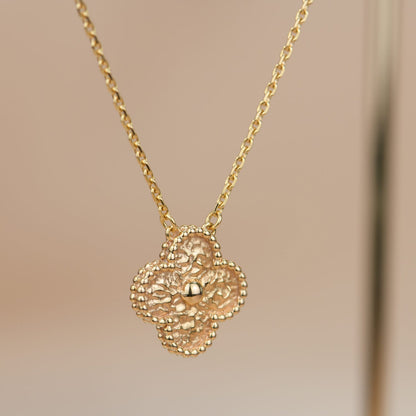 [⭐Reverie Jewels]CLOVER 15MM  BRONZING NECKLACE