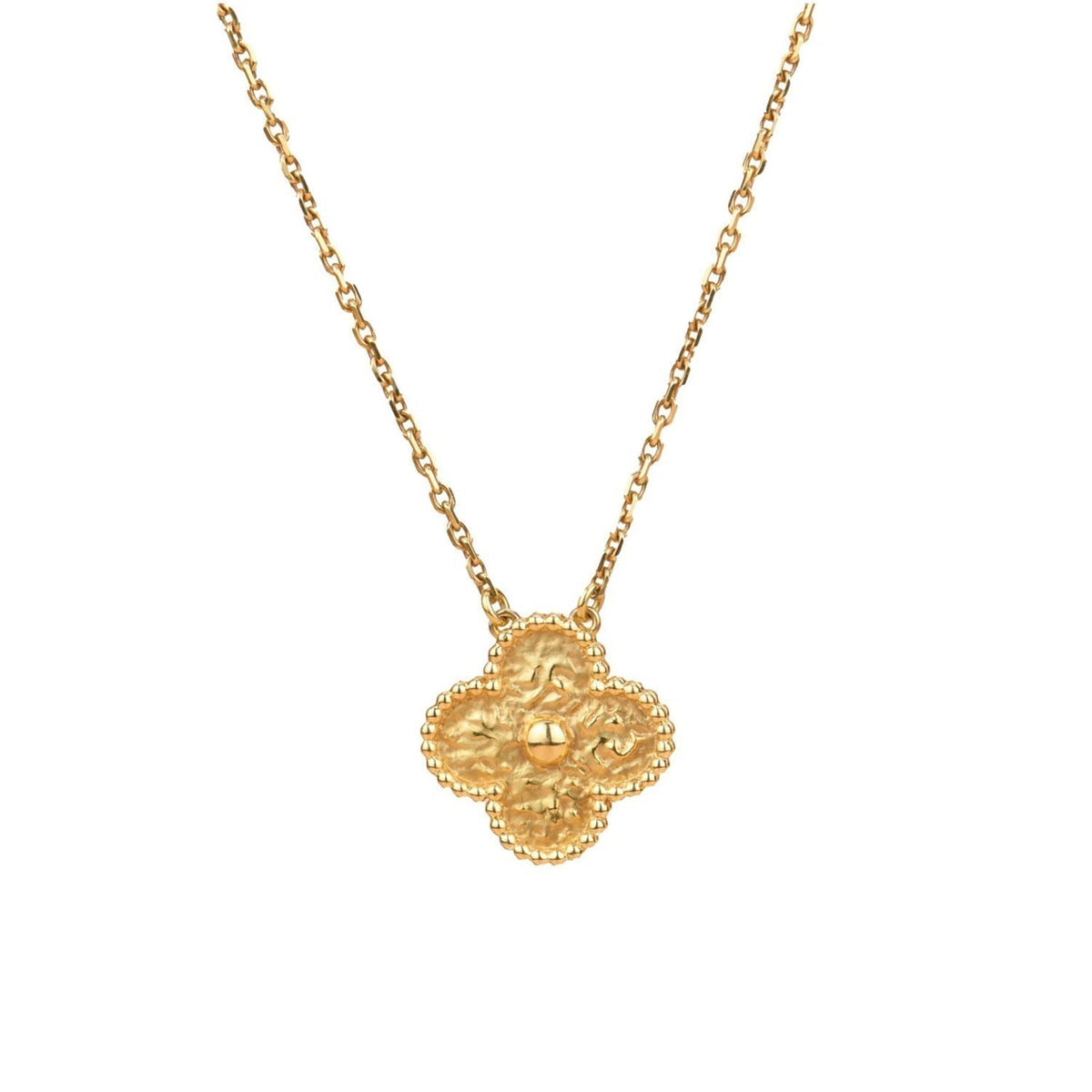 [⭐Reverie Jewels]CLOVER 15MM  BRONZING NECKLACE