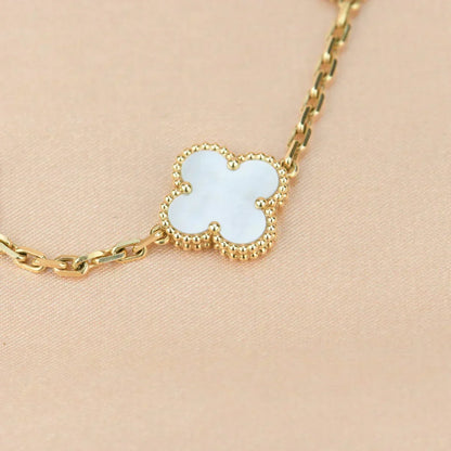 [⭐Reverie Jewels]CLOVER WHITE PEARL MOP 5 MOTIF BRACELET COLLECTION