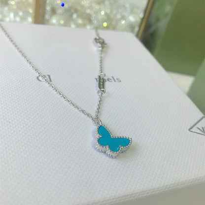 [⭐Reverie Jewels]BUTTERFLY TURQUOISE BUTTERFLY BRACELET SILVER