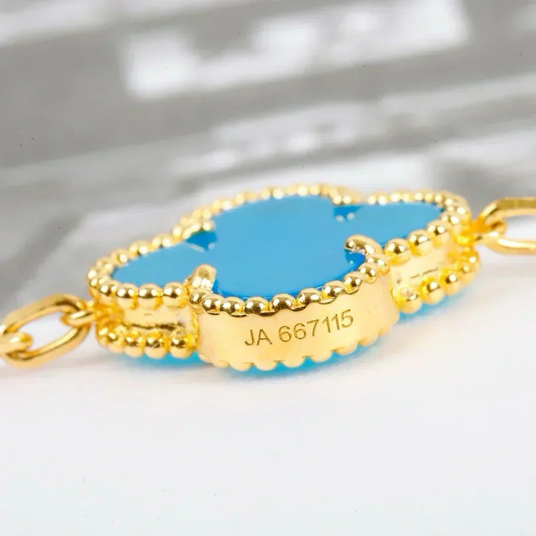 [⭐Reverie Jewels] CLOVER 5 MOTIF TURQUOISE BRACELET COLLECTION
