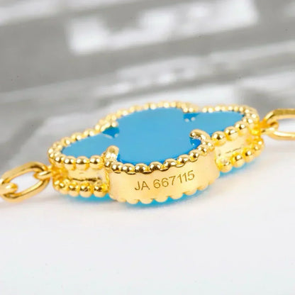 [⭐Reverie Jewels] CLOVER 5 MOTIF TURQUOISE BRACELET COLLECTION