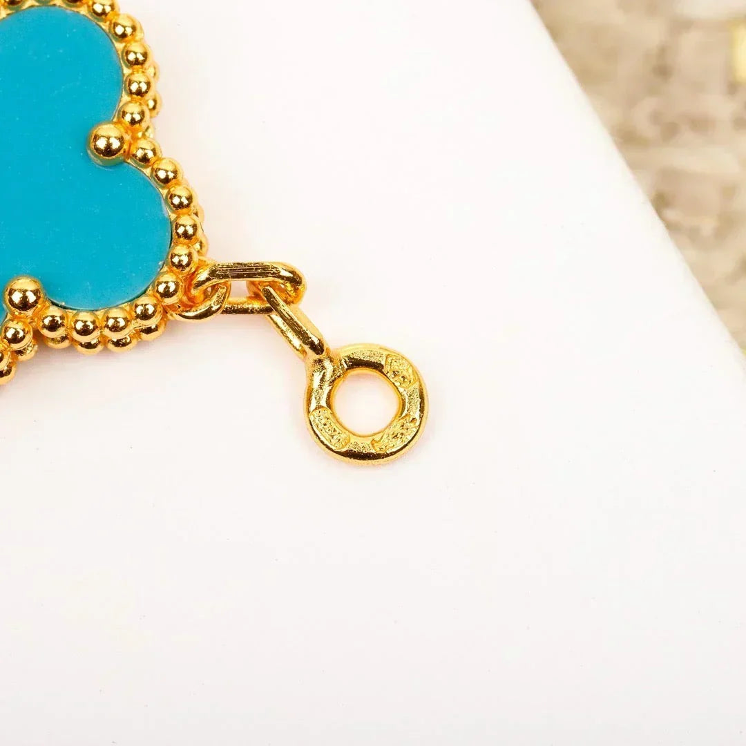 [⭐Reverie Jewels] CLOVER 5 MOTIF TURQUOISE BRACELET COLLECTION