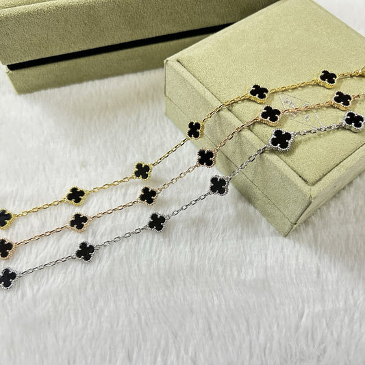 [⭐Reverie Jewels]CLOVER 6 MOTIF  ONYXS BRACELET