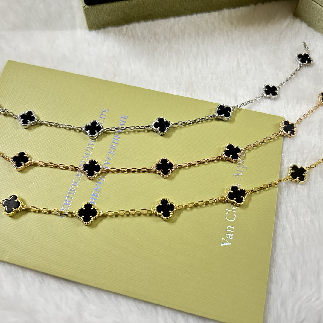 [⭐Reverie Jewels]CLOVER 6 MOTIF  ONYXS BRACELET
