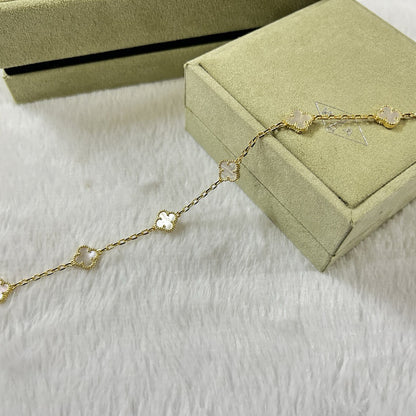 [⭐Reverie Jewels]CLOVER 6 MOTIF WHITE MOP BRACELET