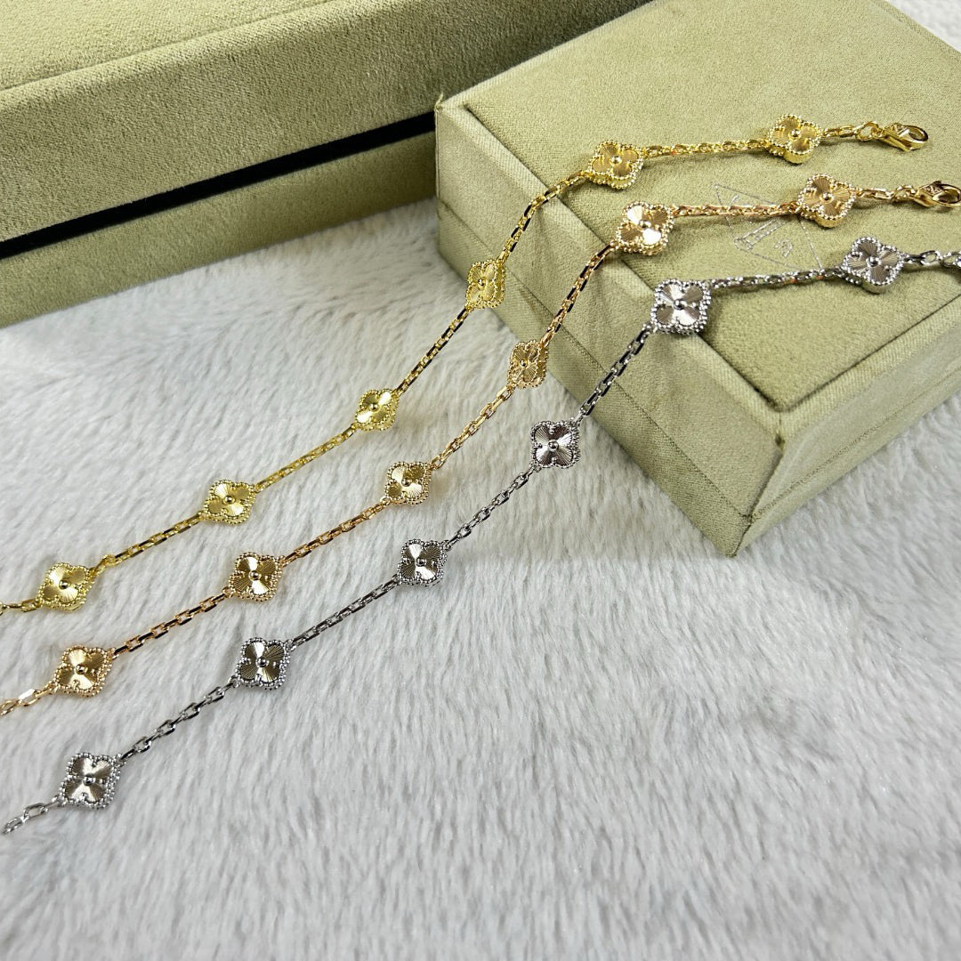 [⭐Reverie Jewels]CLOVER 6 MOTIF DIAMOND BRACELET