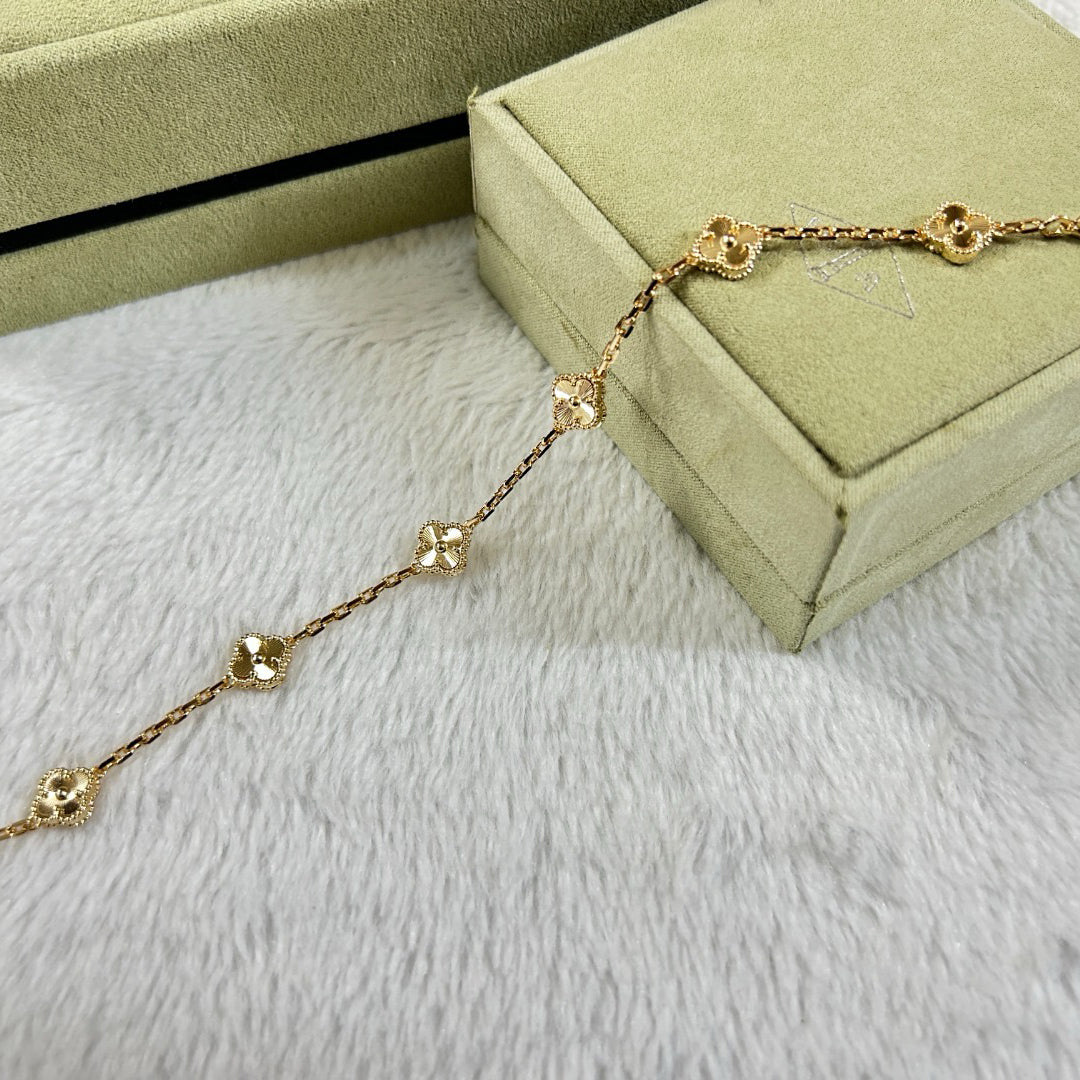 [⭐Reverie Jewels]CLOVER 6 MOTIF DIAMOND BRACELET