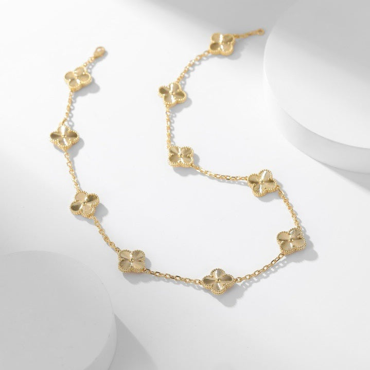 [⭐Reverie Jewels]CLOVER 10 MOTIFS LASER NECKLACE