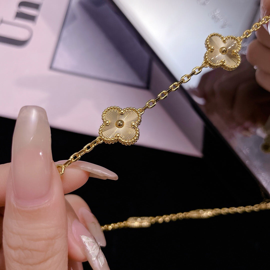 [⭐Reverie Jewels]CLOVER 10 MOTIFS LASER NECKLACE