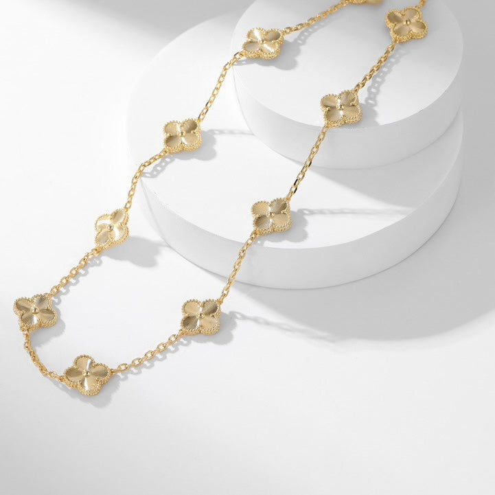 [⭐Reverie Jewels]CLOVER 10 MOTIFS LASER NECKLACE