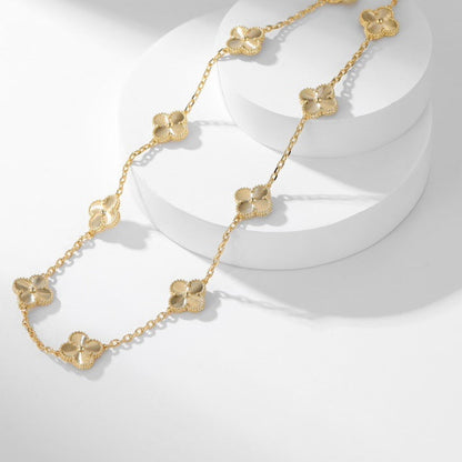 [⭐Reverie Jewels]CLOVER 10 MOTIFS LASER NECKLACE