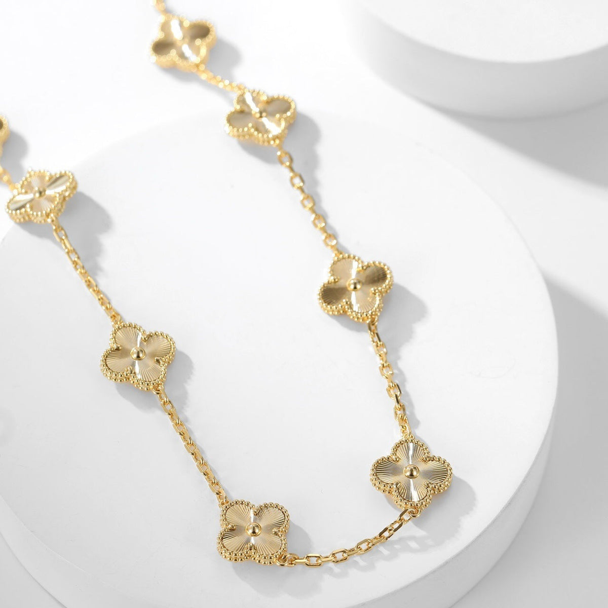[⭐Reverie Jewels]CLOVER 10 MOTIFS LASER NECKLACE