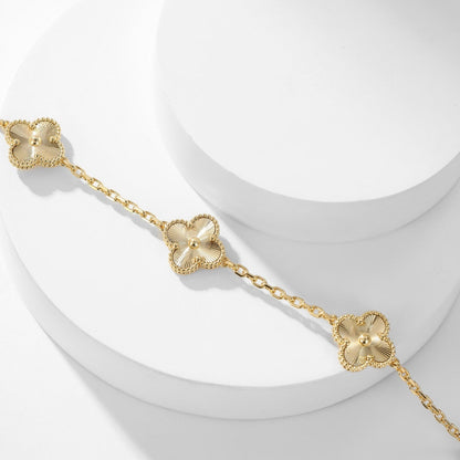 [⭐Reverie Jewels]CLOVER 10 MOTIFS LASER NECKLACE