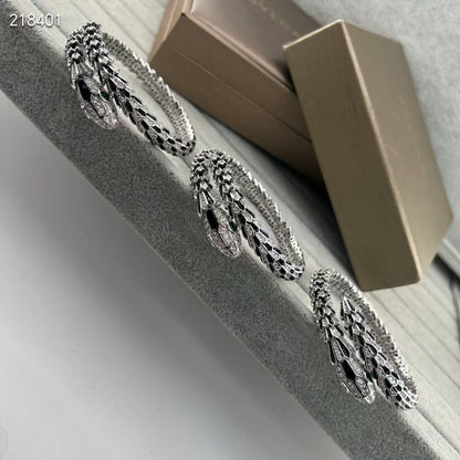 [⭐Reverie Jewels]NEW OBSIDIAN & DIAMOND SERPENT BRACELET