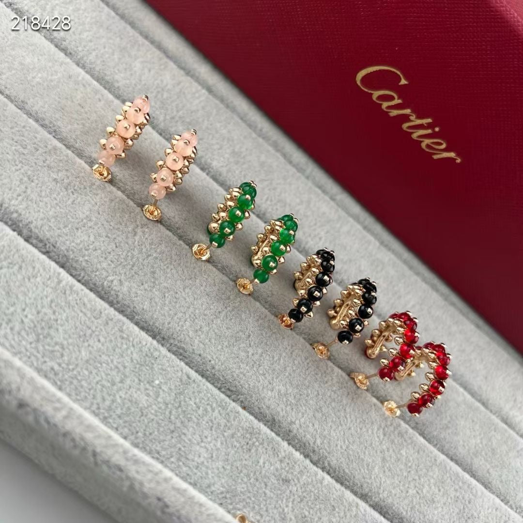 [⭐Reverie Jewels]NEW COLORED GEMSTONE COLLECTION SMALL HOOP EARRINGS