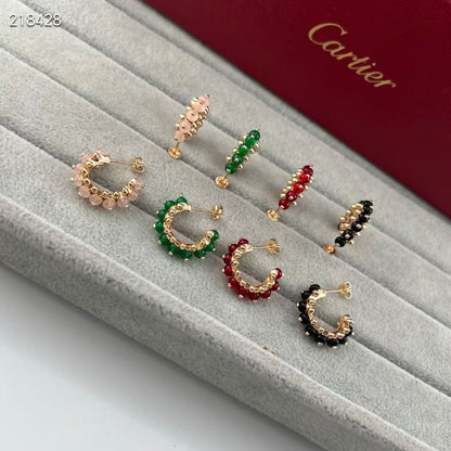 [⭐Reverie Jewels]NEW COLORED GEMSTONE COLLECTION SMALL HOOP EARRINGS