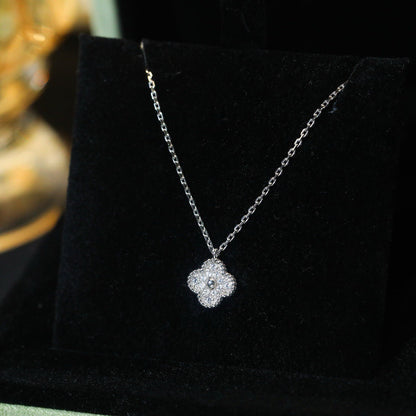 [⭐Reverie Jewels]CLOVER MINI 9.5MM PENDANT DIAMOND NECKLACE