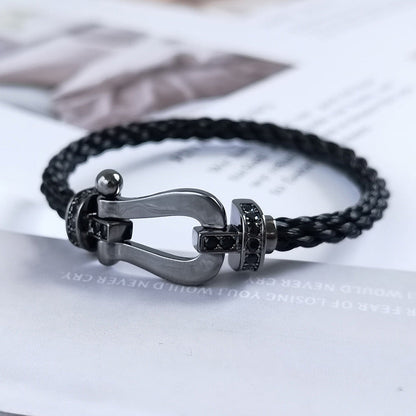 [⭐Reverie Jewels]FORCE LARGE SERIES HORSESHOE BLACK SAMURAI BRACELET