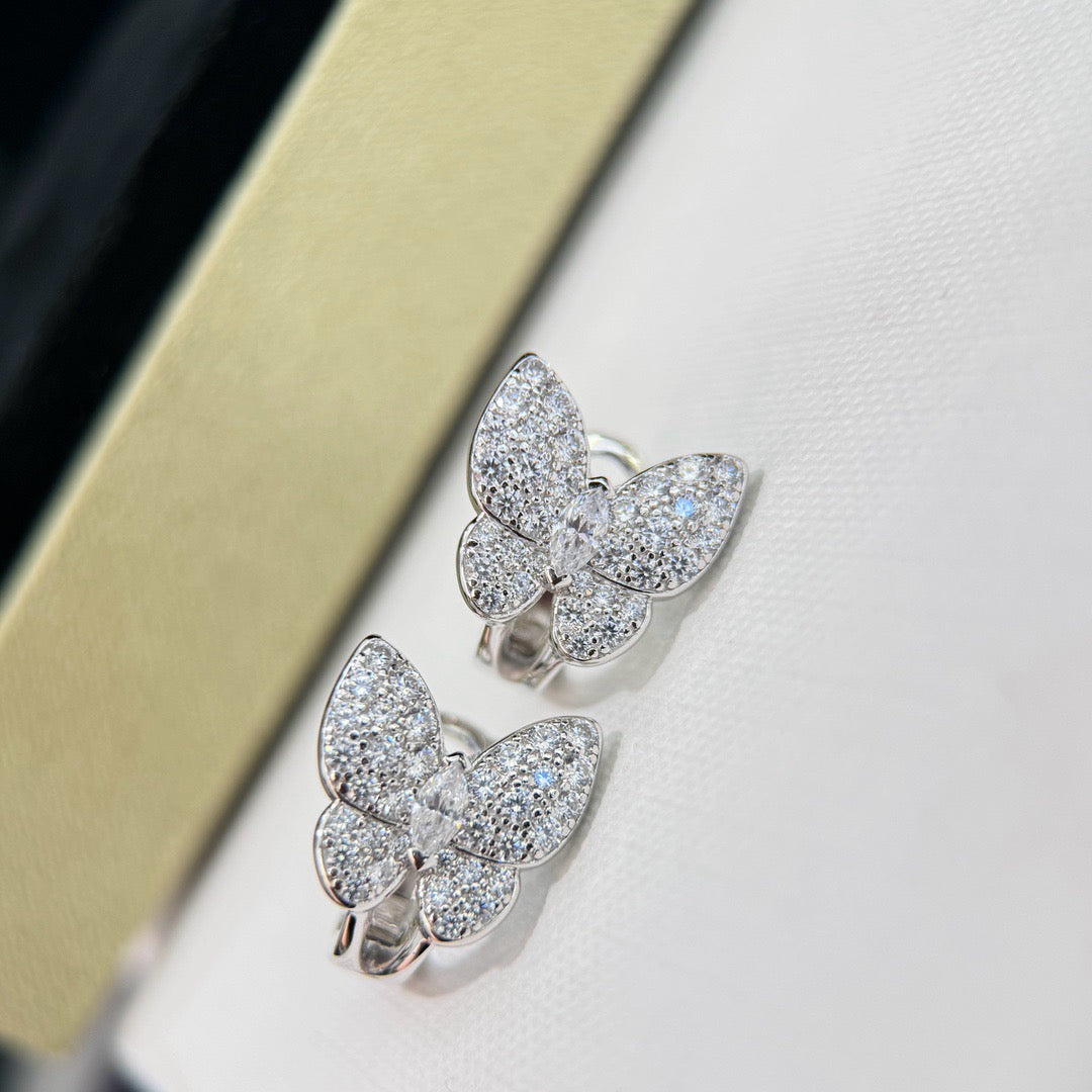 [⭐Reverie Jewels]BUTTERFLY ALL DIAMOND EARRINGS