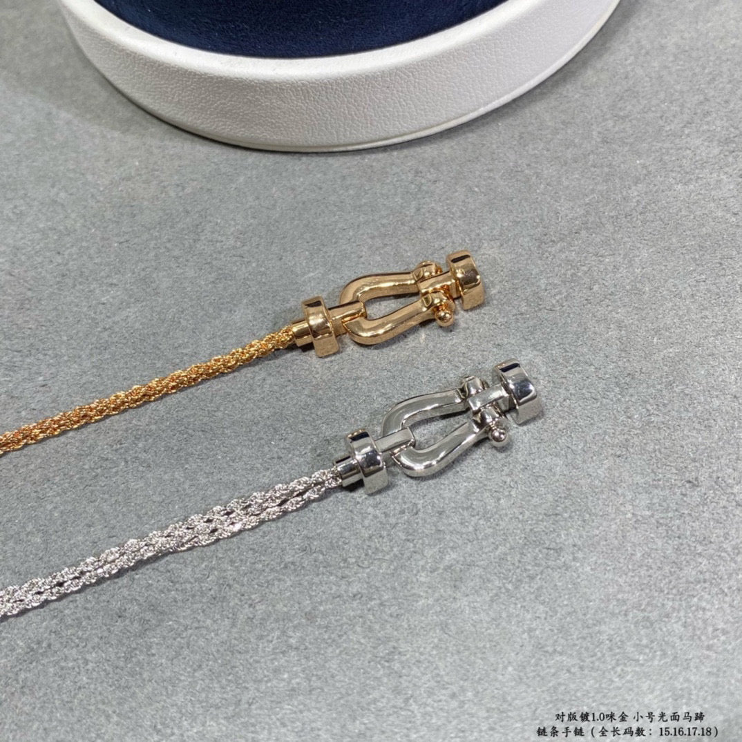 [⭐Reverie Jewels]FORCE SMALL HORSESHOE  DIAMOND CHAIN ROPE BRACELET