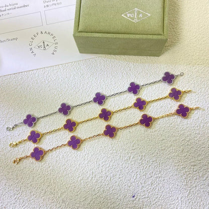 [⭐Reverie Jewels] CLOVER 5 MOTIF VIOLET BRACELET COLLECTION