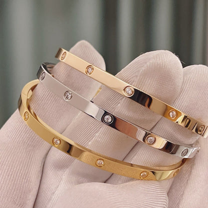 [⭐Reverie Jewels]LOVE BRACELET 3.65MM 10 DIAMONDS