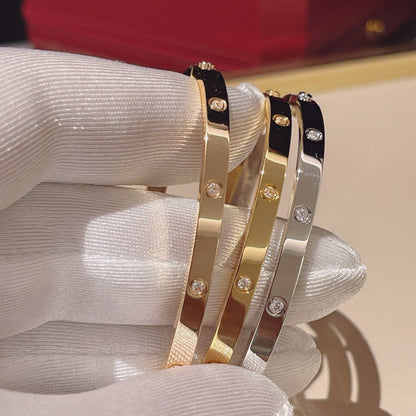 [⭐Reverie Jewels]LOVE BRACELET 3.65MM 10 DIAMONDS