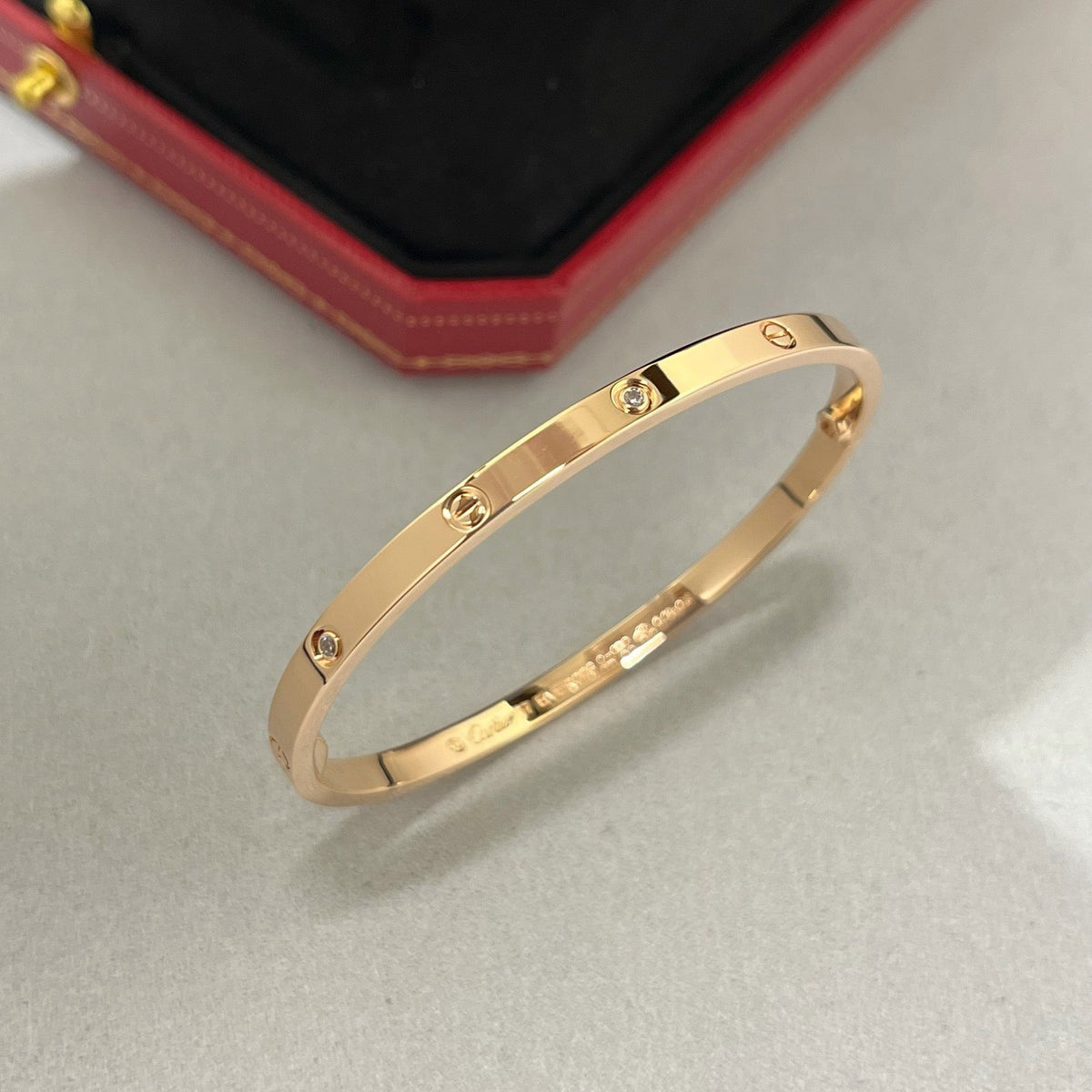 [⭐Reverie Jewels]LOVE BRACELET 3.65MM 6 DIAMONDS