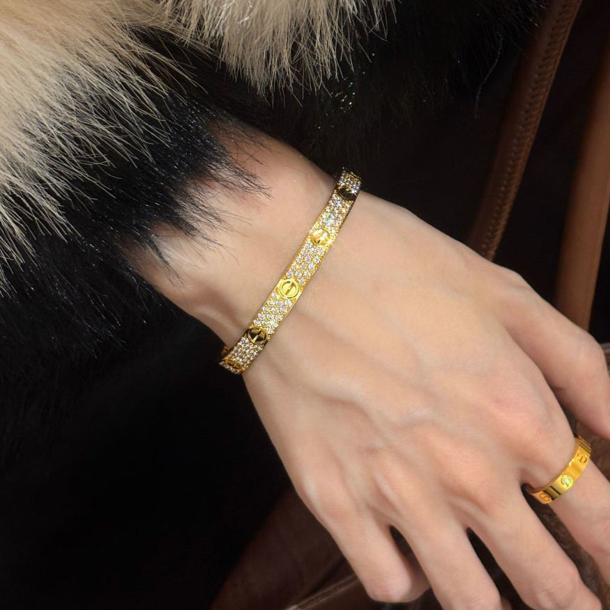 [⭐Reverie Jewels]LOVE BRACELET 6.1MM DIAMOND-PAVED