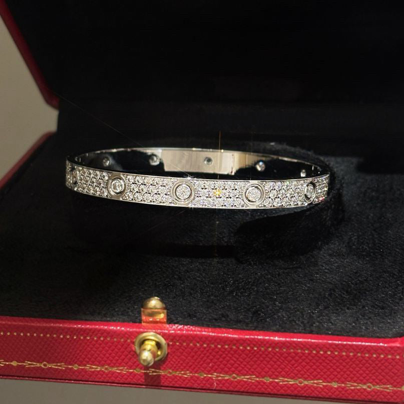 [⭐Reverie Jewels]LOVE BRACELET 6.1MM DIAMOND-PAVED 10 BIG DIAMONDS