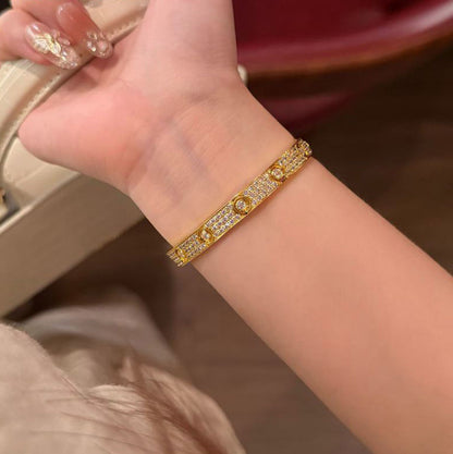 [⭐Reverie Jewels]LOVE BRACELET 6.1MM DIAMOND-PAVED 10 BIG DIAMONDS